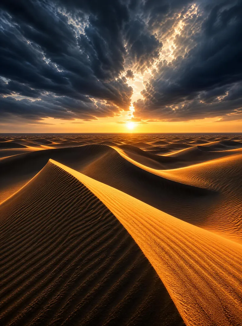 Golden Dunes at Sunset