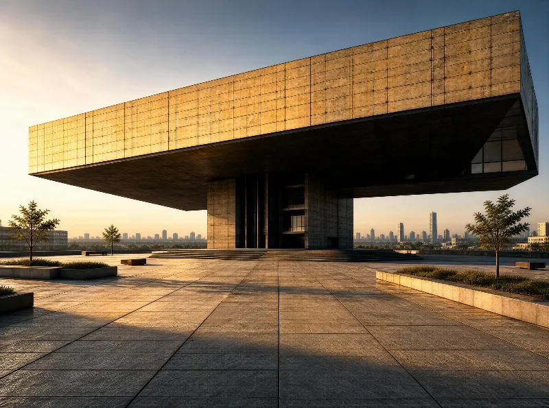 Modern Cantilevered Building