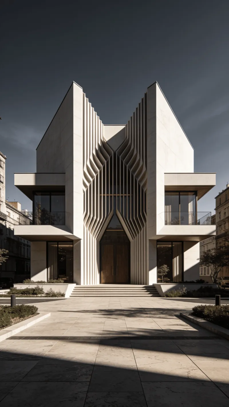 Villa with Parametric Facade — Urban Plaza