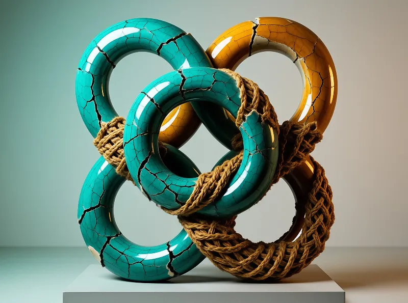 Interlocked Glazed Rings