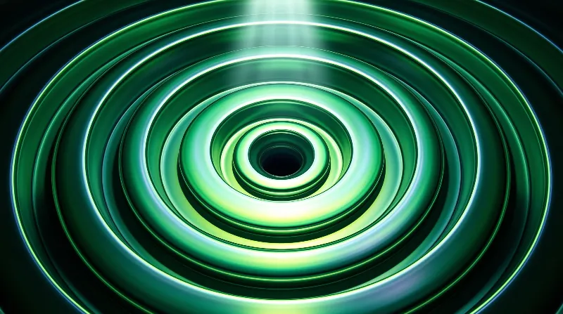 Luminous Green Spiral