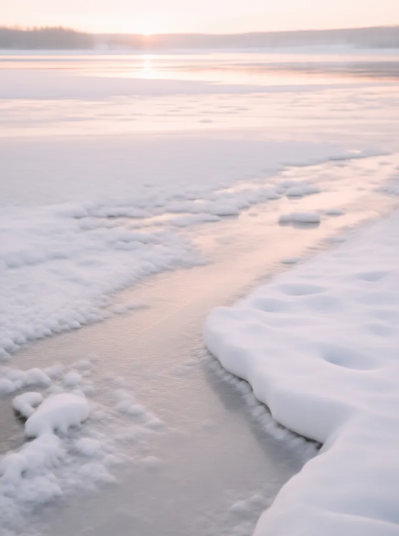 Frozen River at Dawn