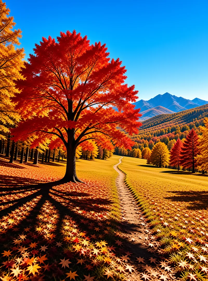 Vibrant Autumn Path