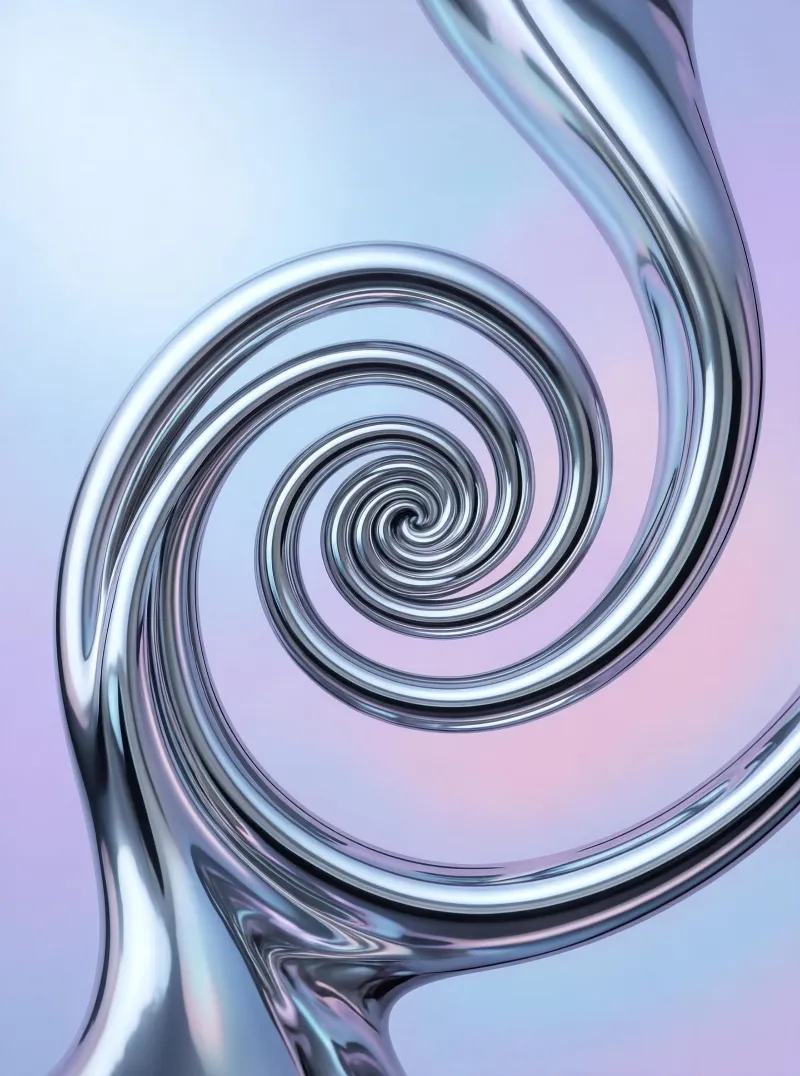 Abstract Metallic Spiral