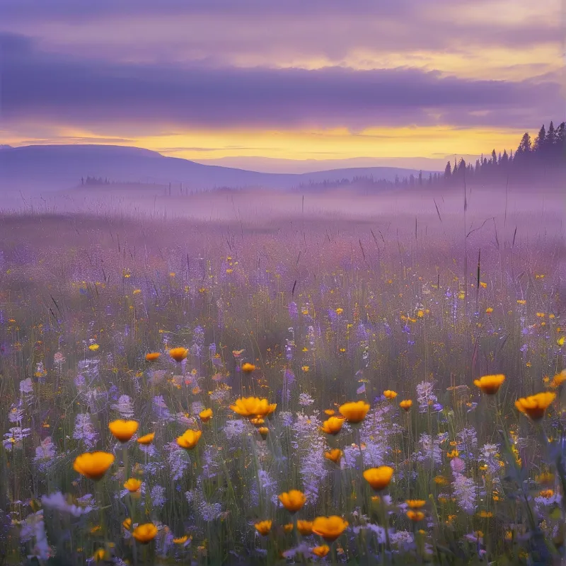 Sunset Wildflower Meadow