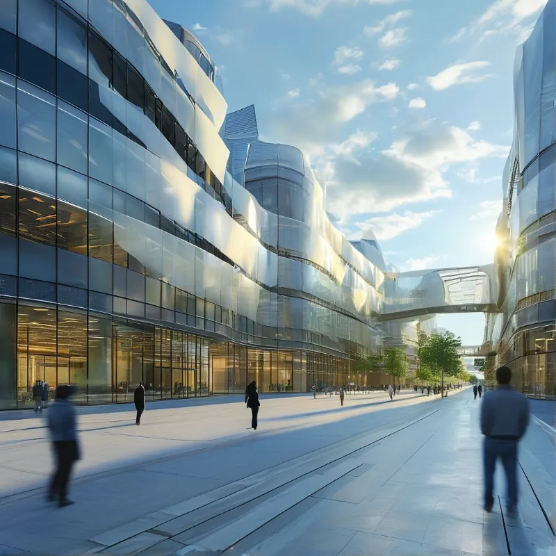 Futuristic Glass Architecture
