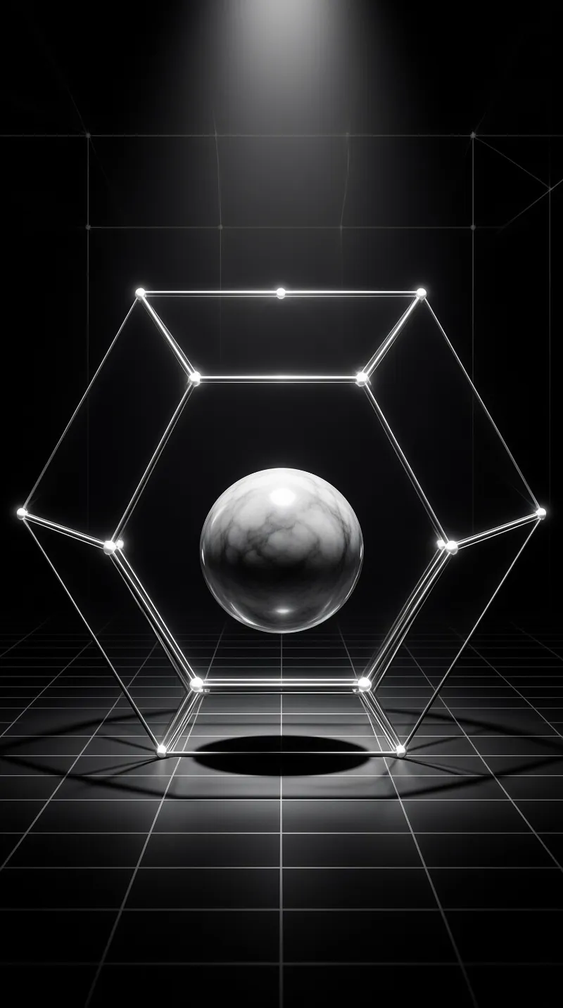 Glowing Cube and Sphere