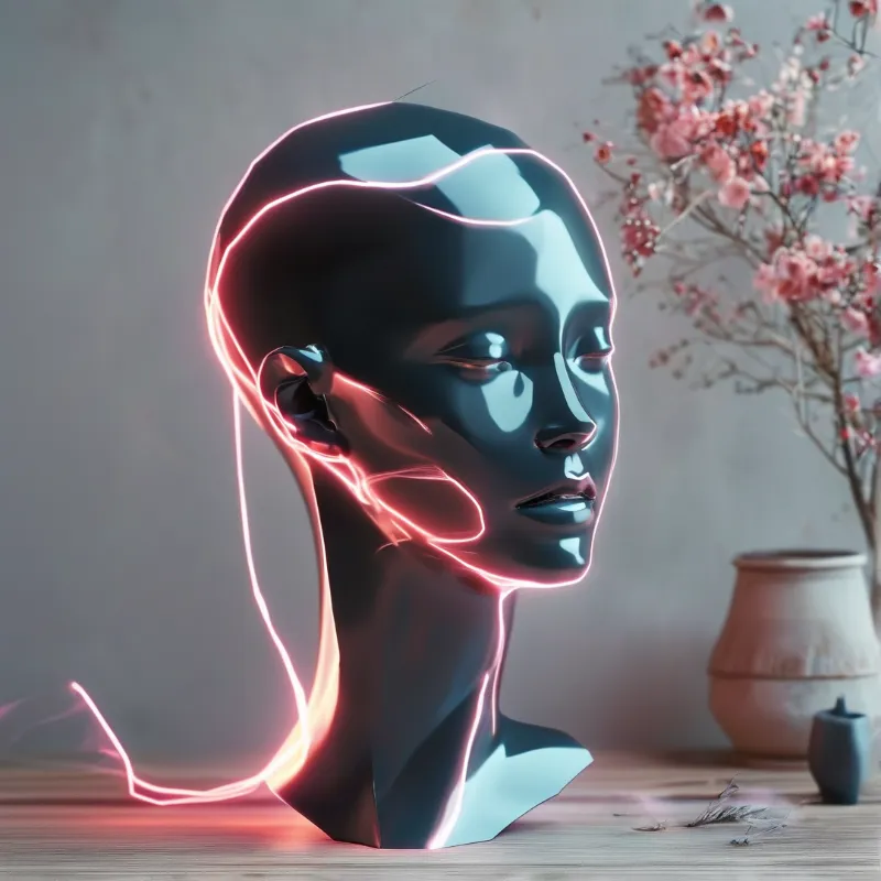 Glowing Black Bust
