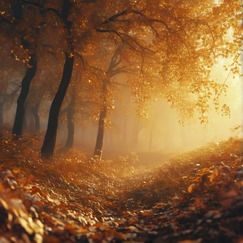 Golden Autumn Forest