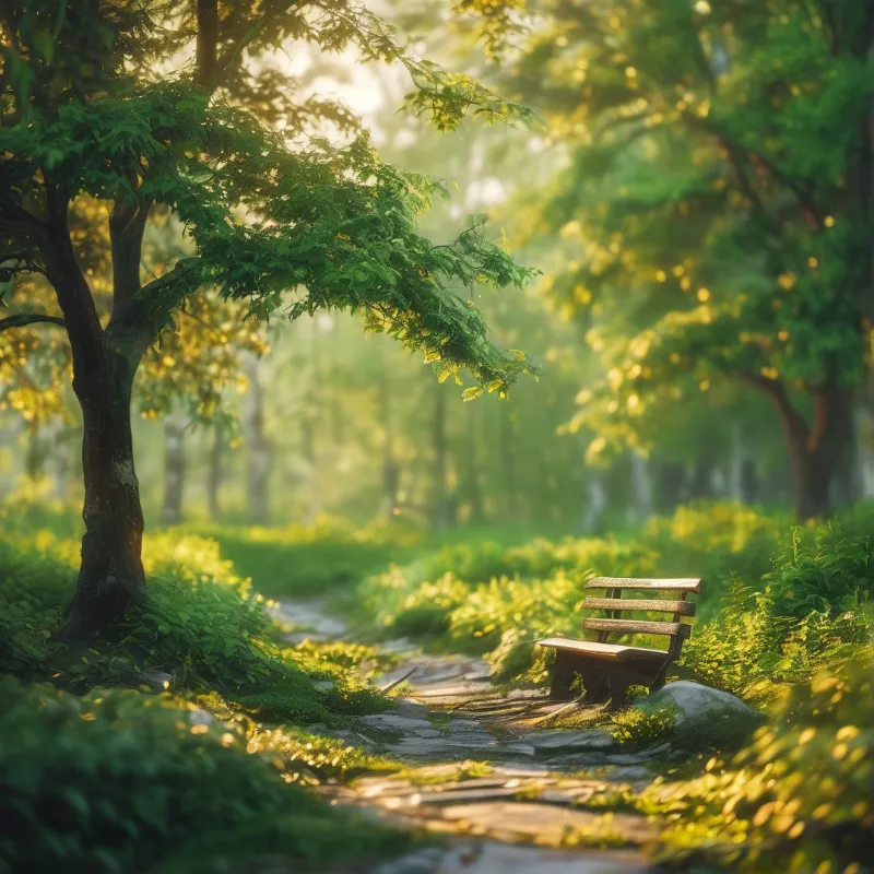 Sunny Forest Path