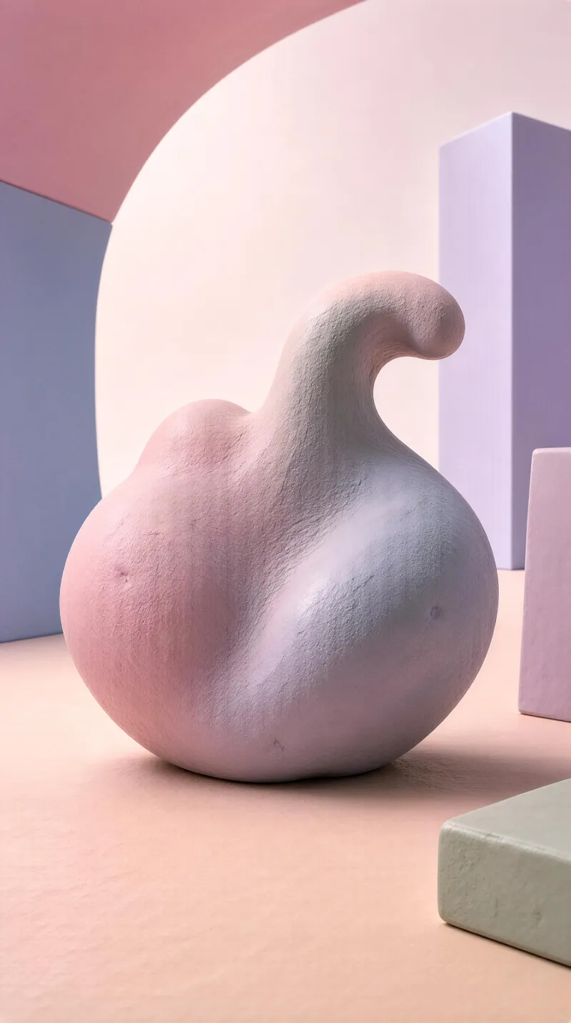 Pastel Organic Blob Sculpture