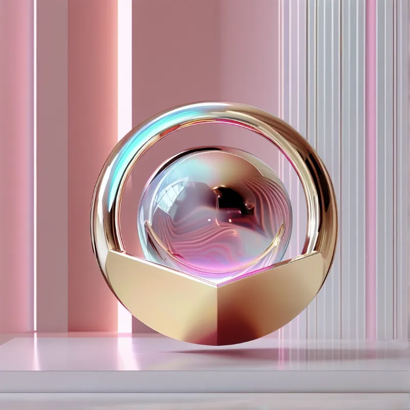 Futuristic Golden Sculpture