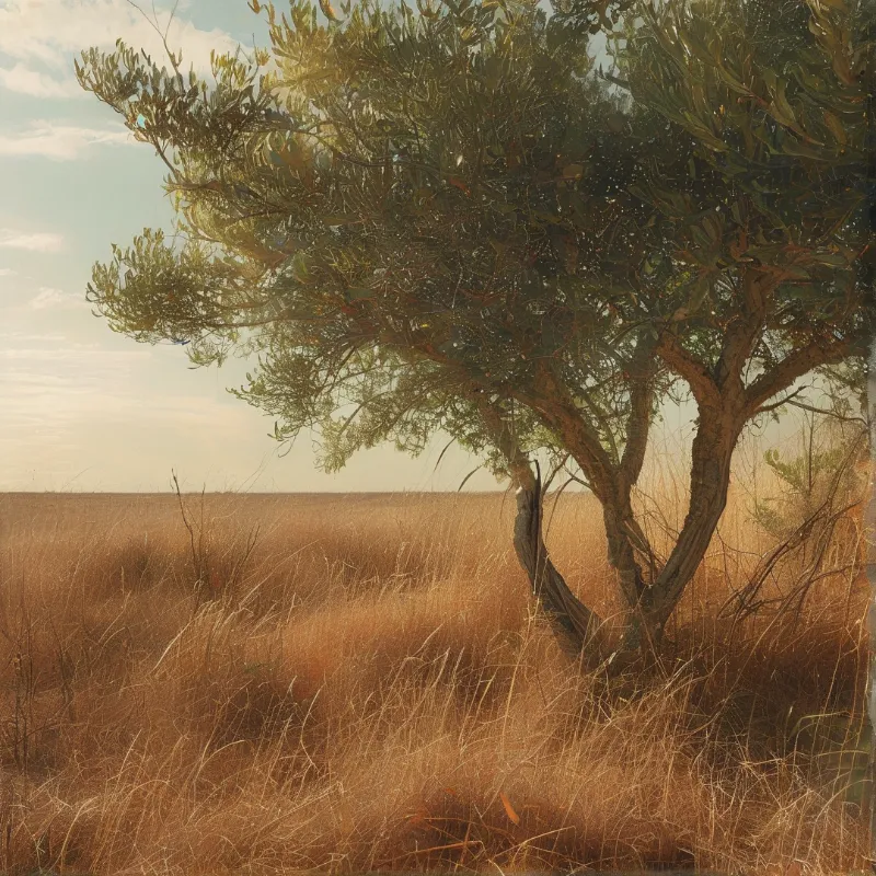 Tree in Golden Field