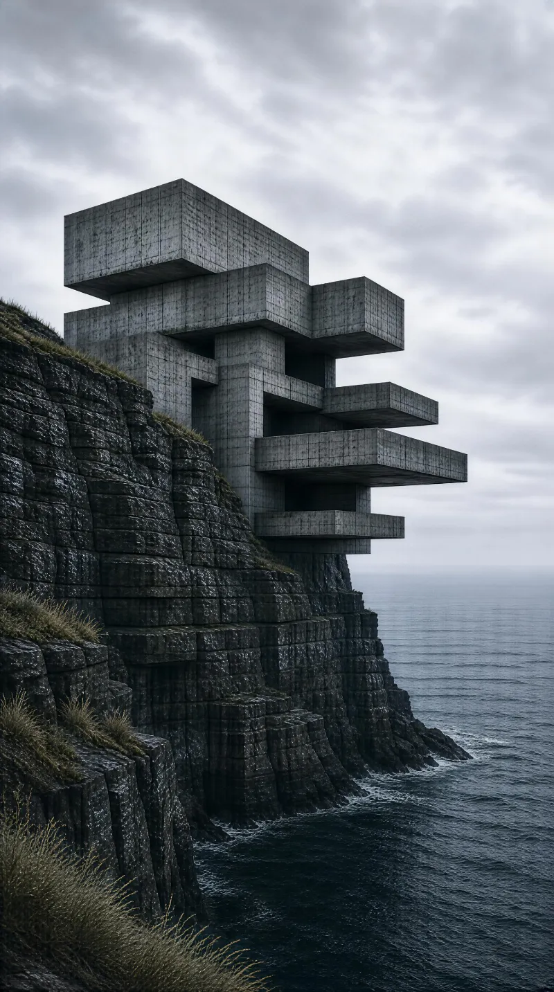 Brutalist Cliff House