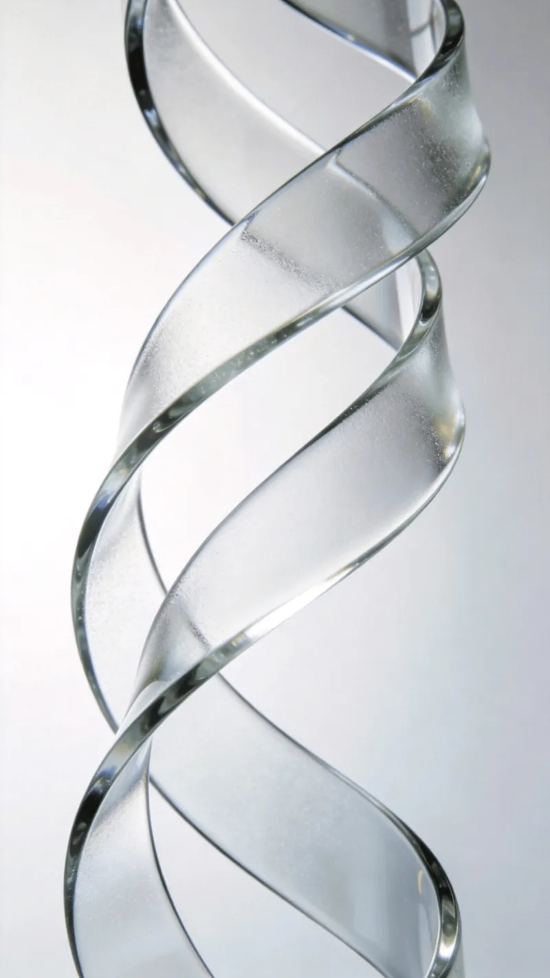 Frosted Glass Curved Ribbon