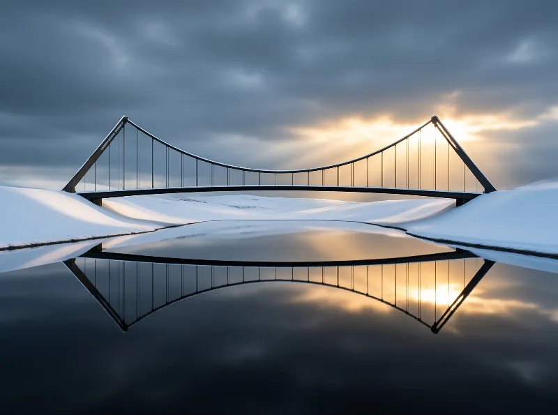 Winter Bridge Reflection