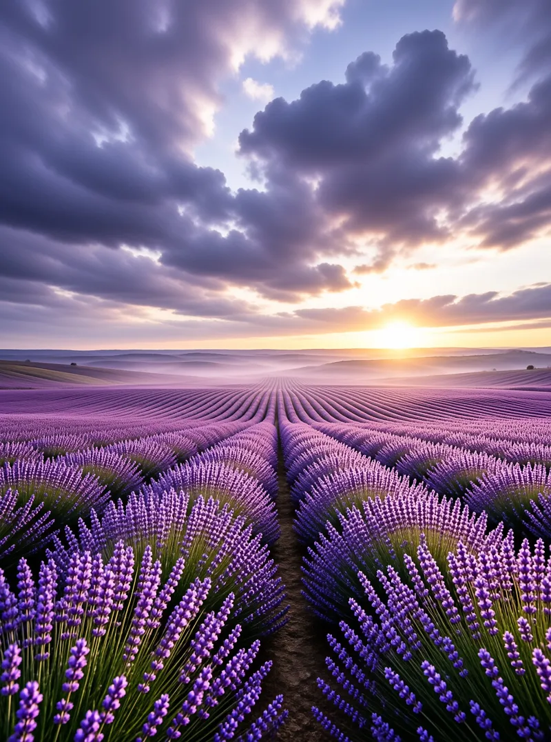 Lavender Field at Sunrise