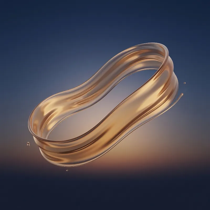 Golden Liquid Ribbon