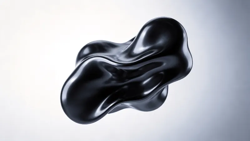 Metallic Fluid blob — Dark Study