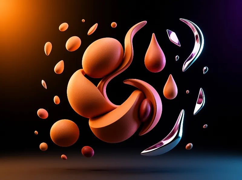 Abstract Orange Forms