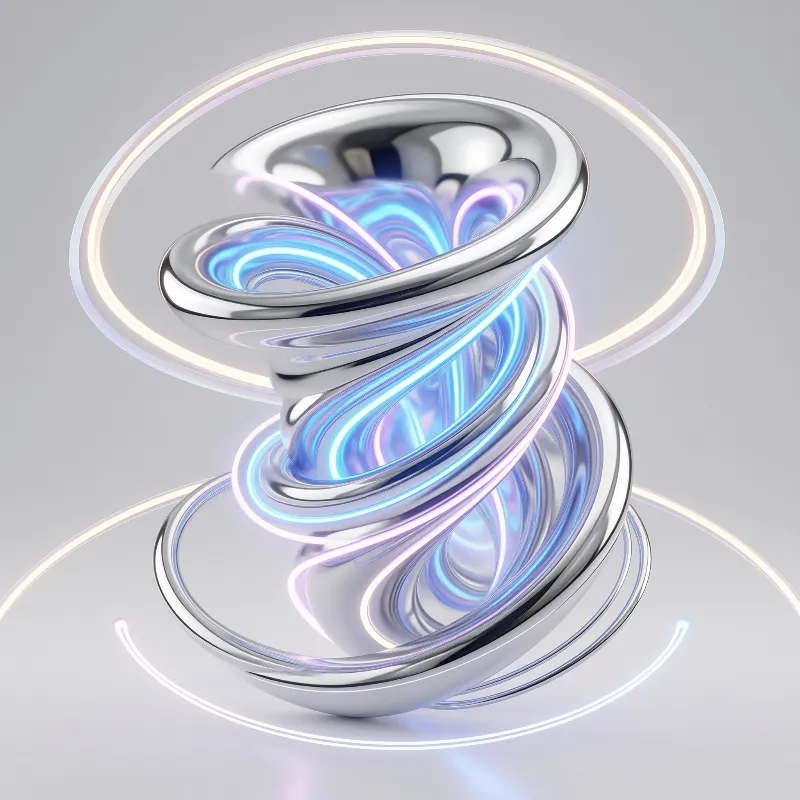 Abstract Metallic Spiral