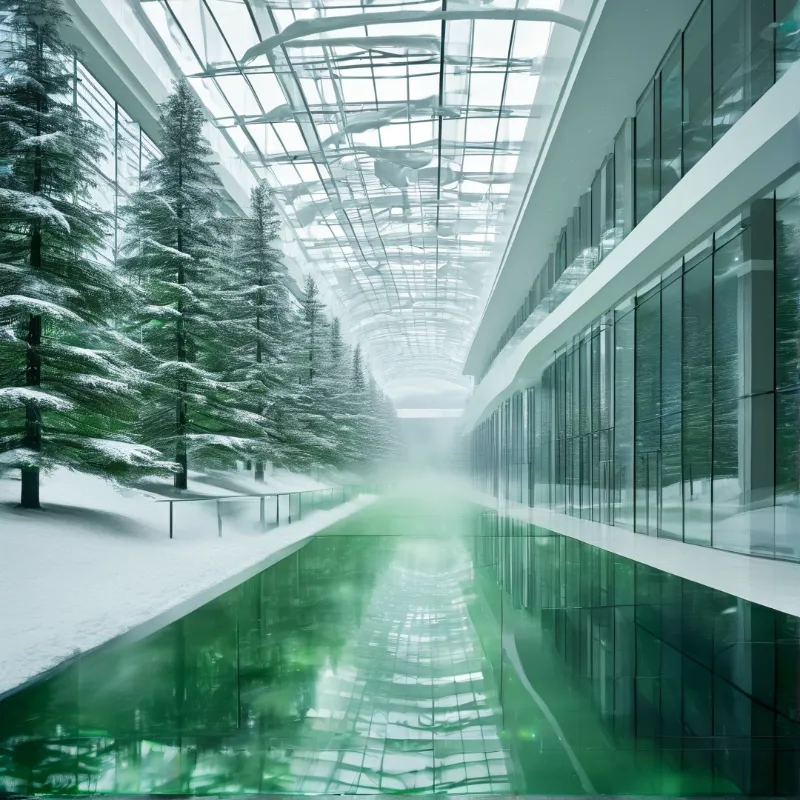 Winter Atrium Reflection