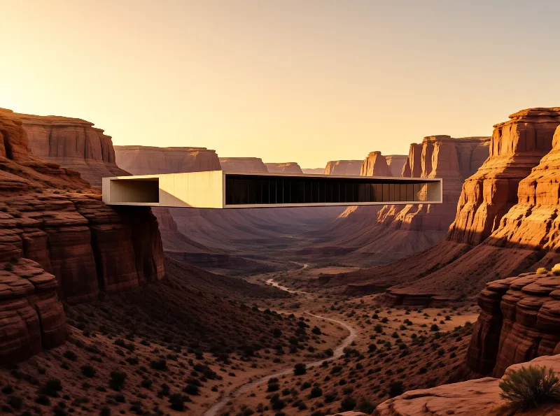 Modern Canyon Bridge Structure
