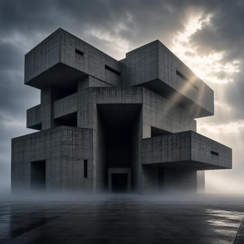 Brutalist Concrete Structure