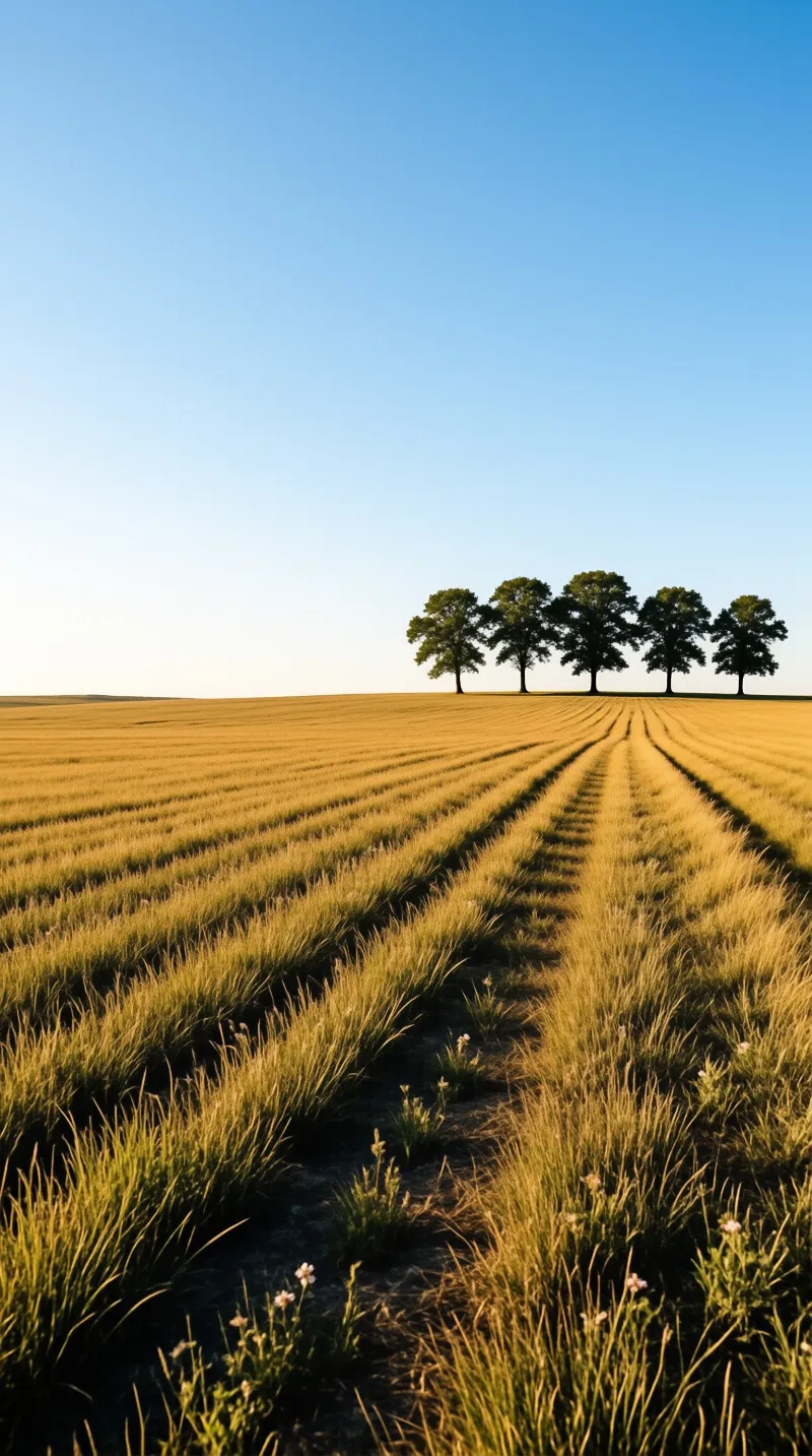 Golden Field and Trees