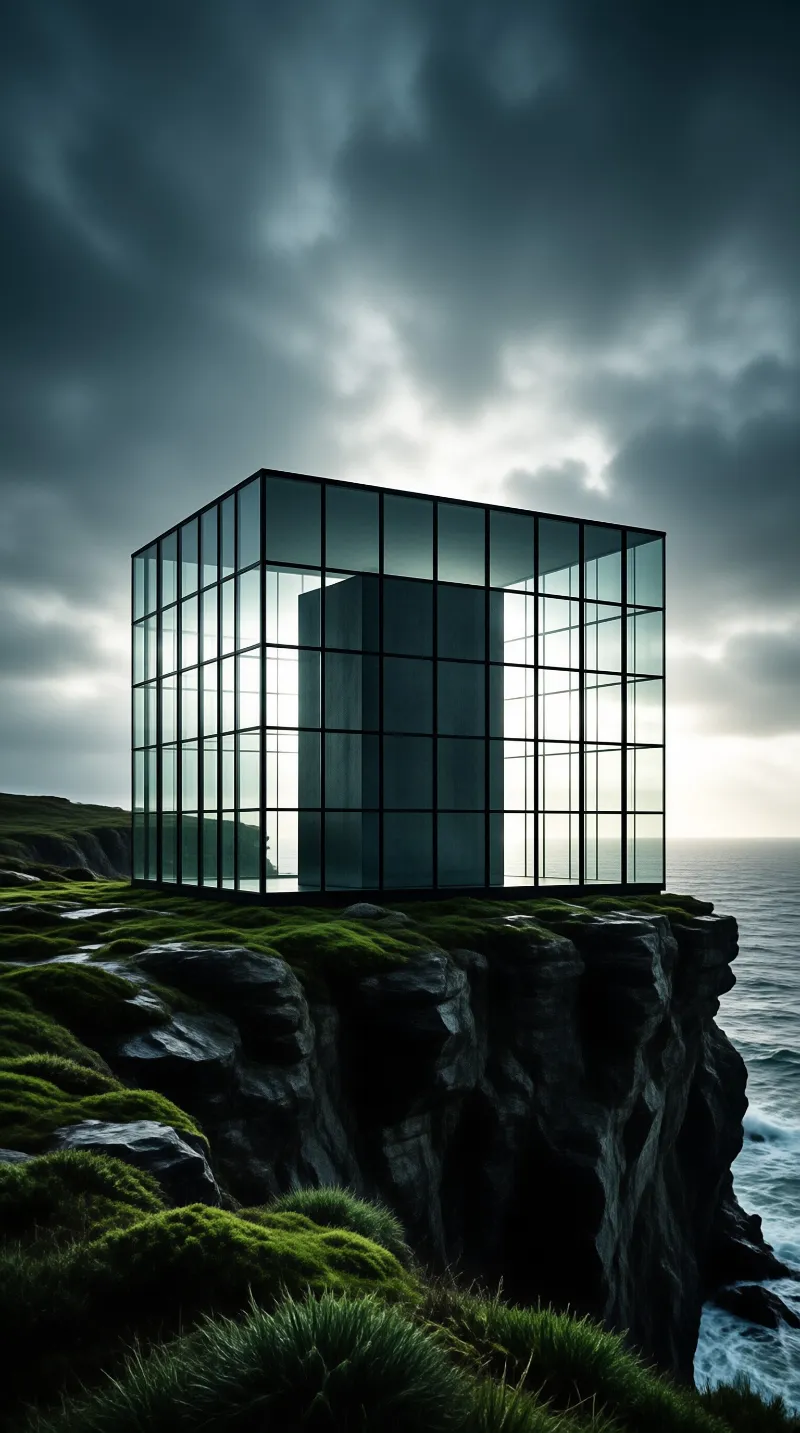 Glass Pavilion on Cliff