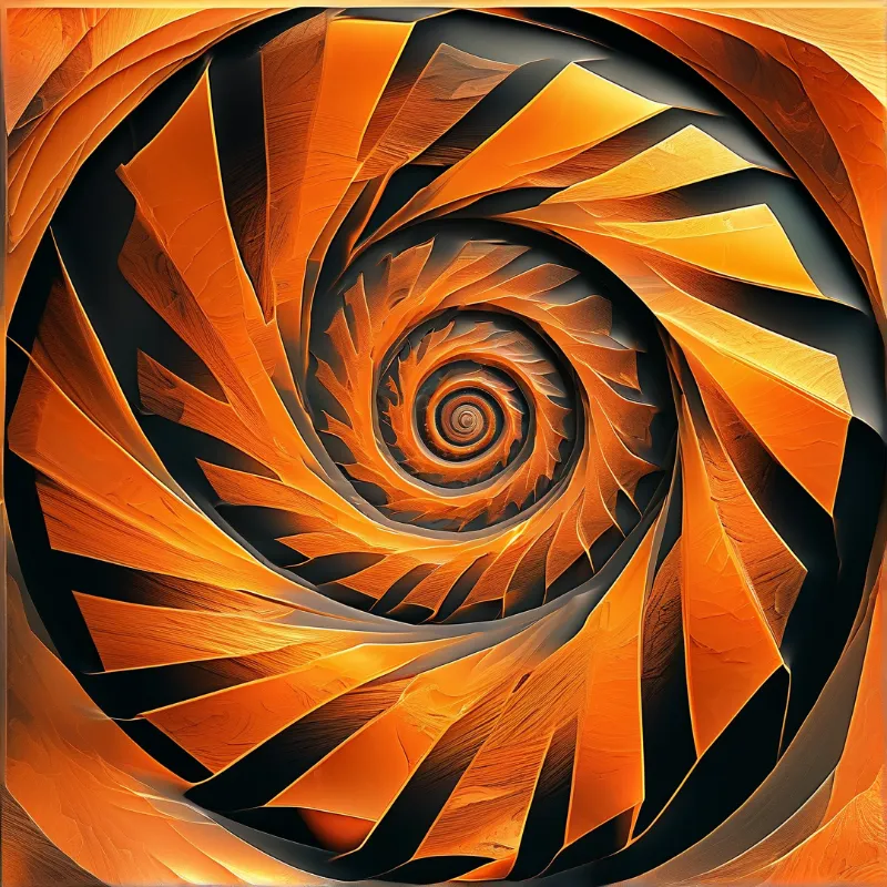 Orange Spiral Vortex