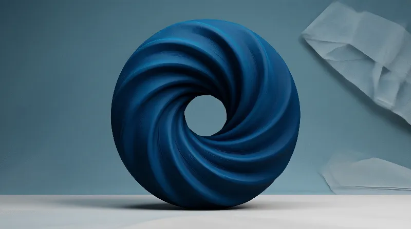 Blue Spiral Sculpture