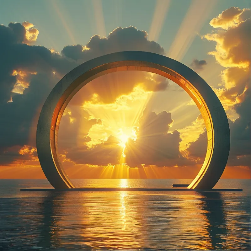 Circular Ring Sunset View
