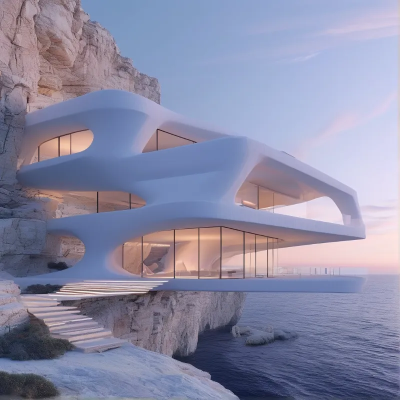 Futuristic Cliffside Villa