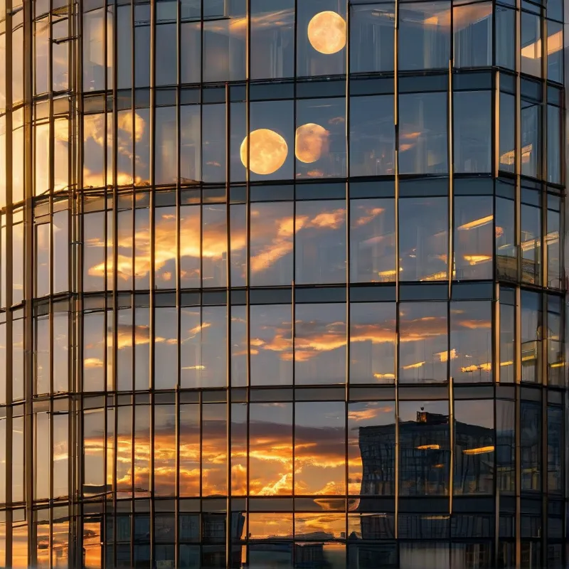 Surreal Moons in Glass