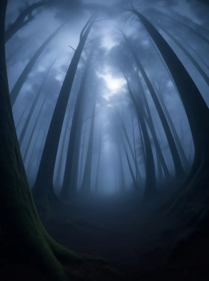 Mystical Foggy Forest