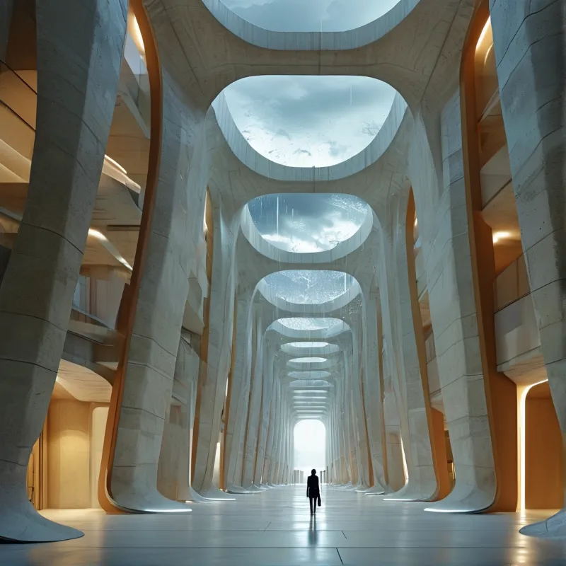 Vast Futuristic Hallway