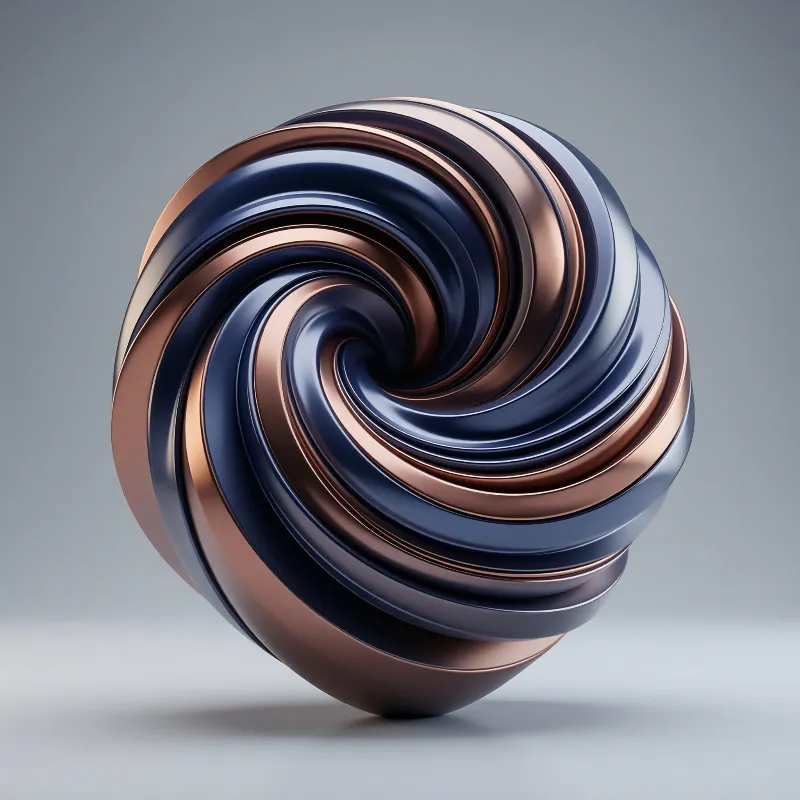 Abstract Metallic Spiral