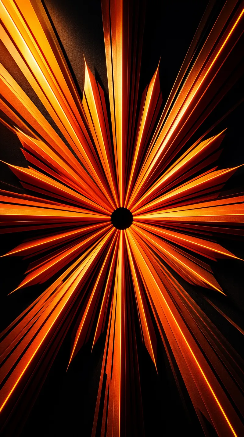 Fiery Radial Burst