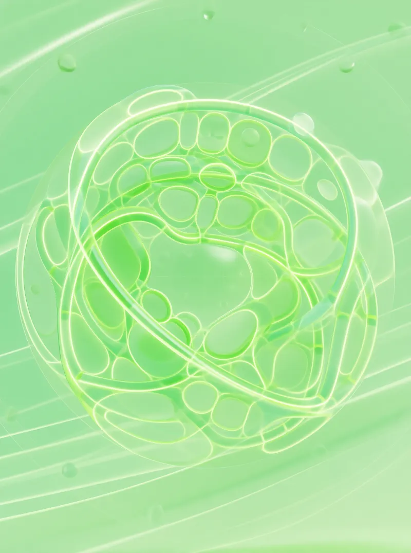 Abstract Green Bubble Sphere