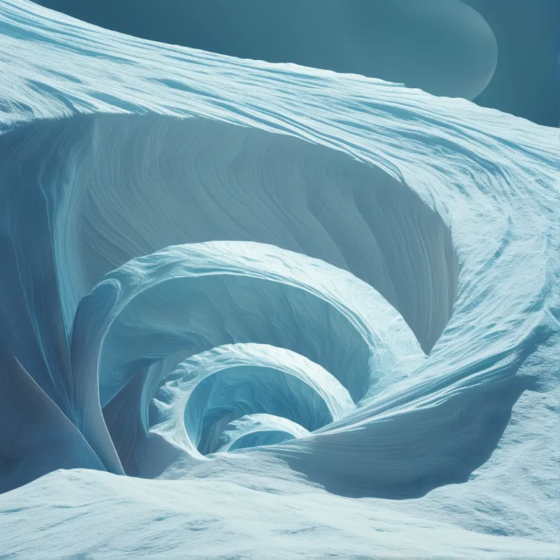 Sculpted Blue Tunnel