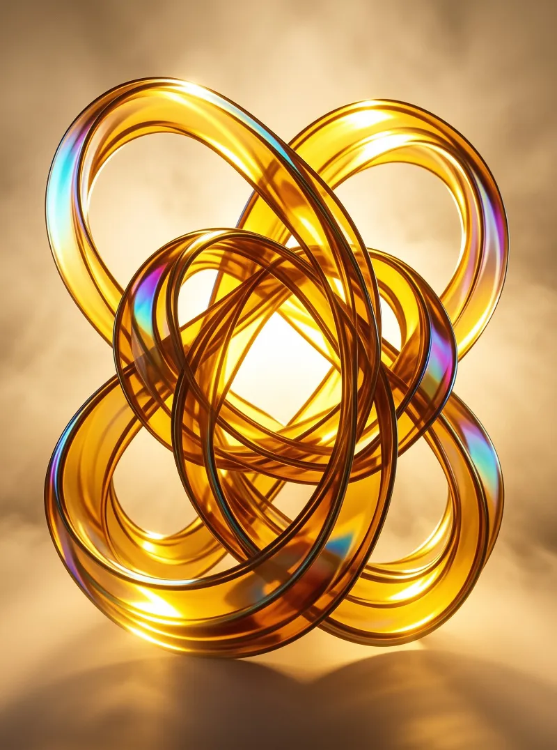 Interwoven Golden Rings