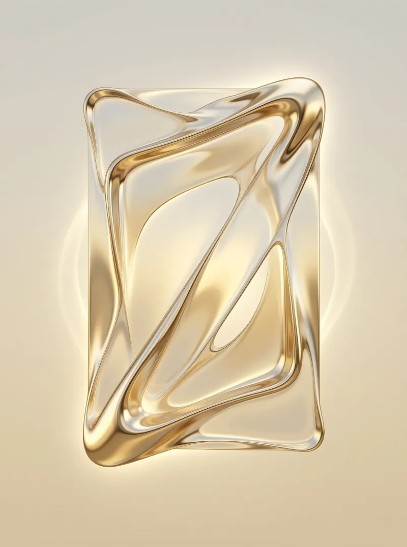 Golden Liquid Metal Form