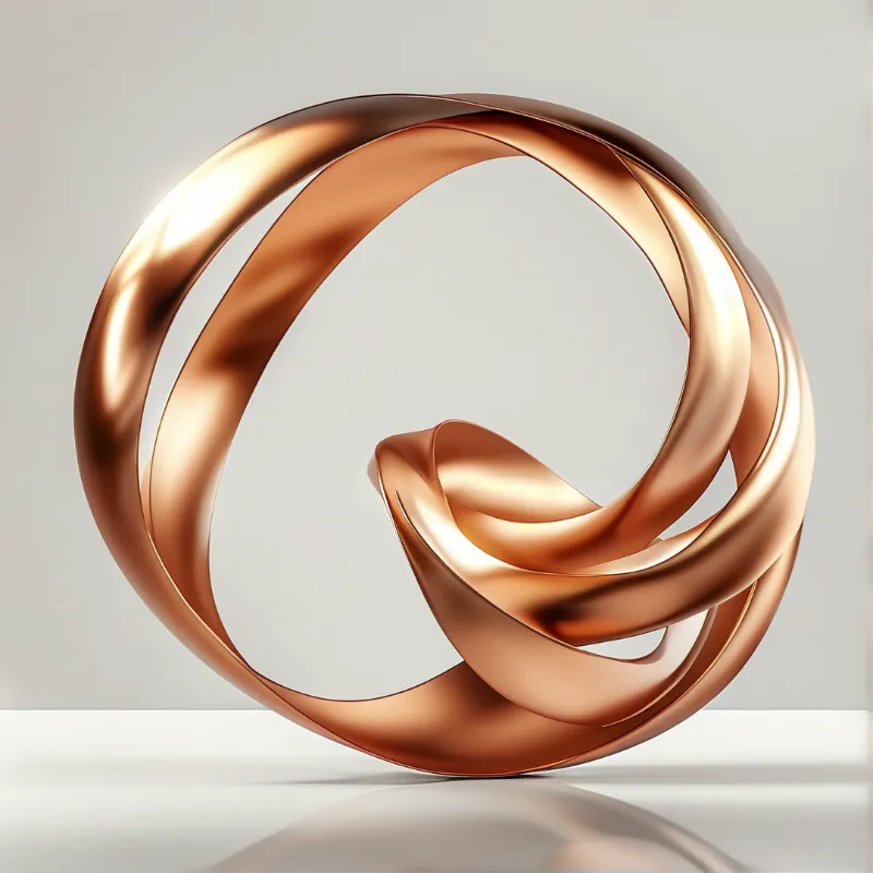 Abstract Copper Sculpture