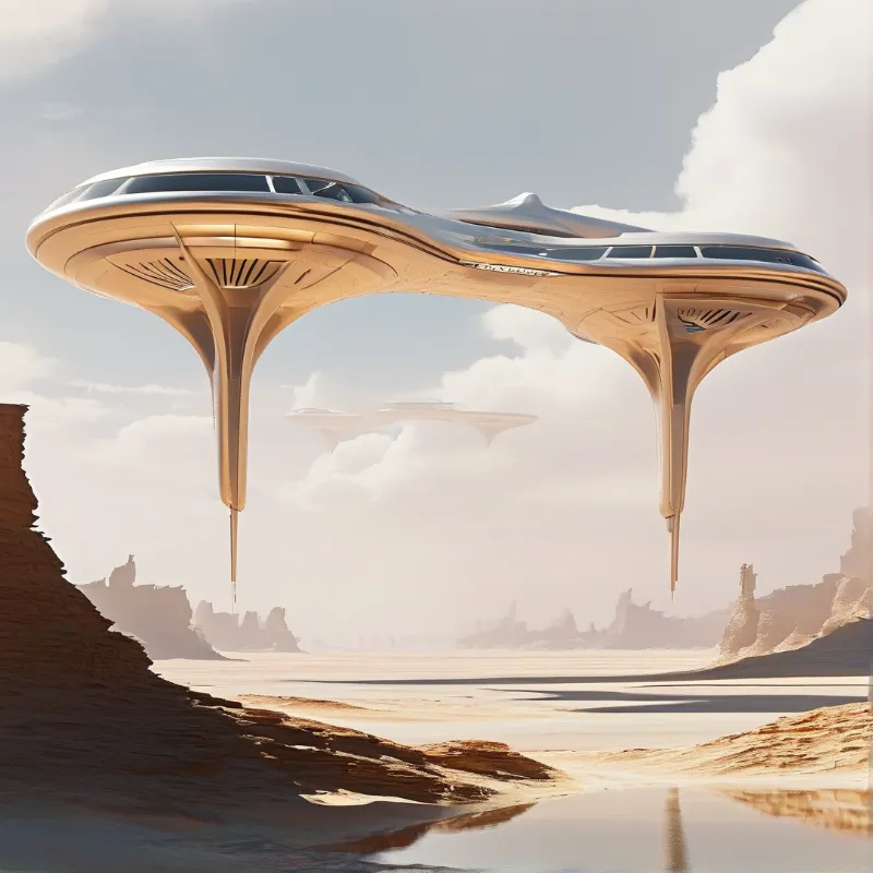 Futuristic Flying Vehicle