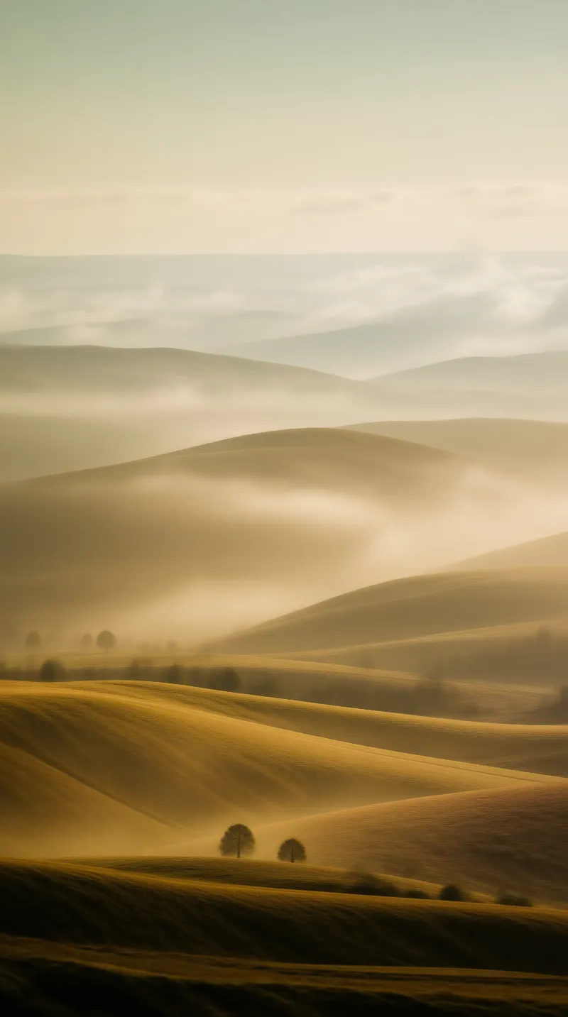 Misty Golden Hills