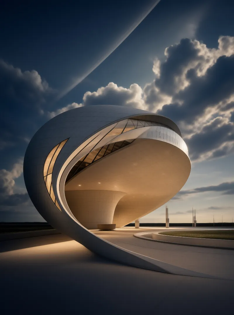 Futuristic Curved Building