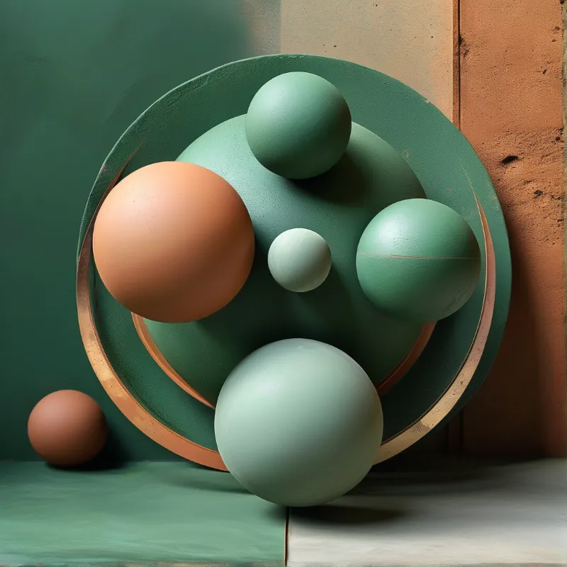 Abstract Green Sphere Art