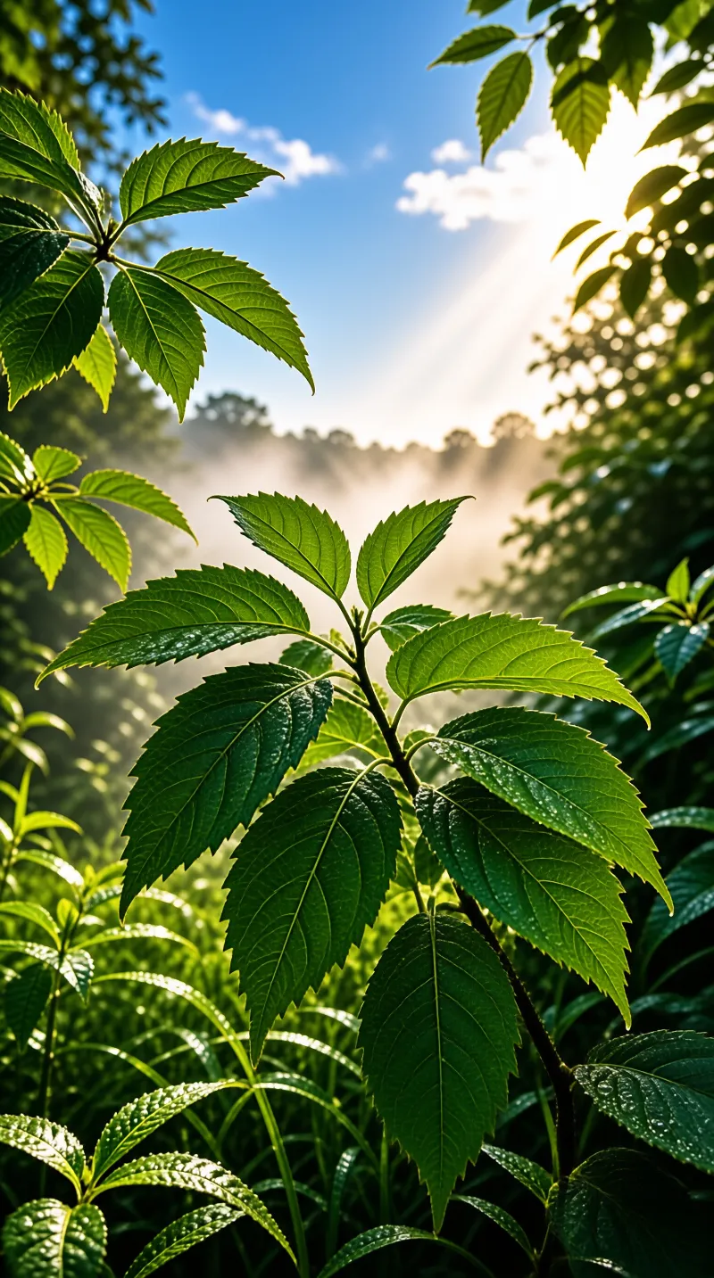 Fresh Leaves in Sunlight