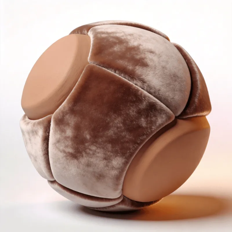 Geometric Sphere Velvet Clay Study